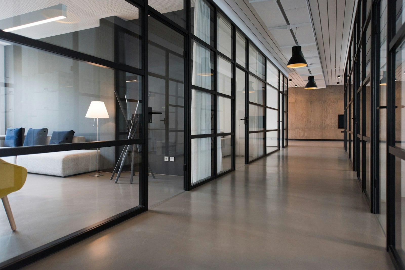 A service leadership team planning transformation work in a modern workspace